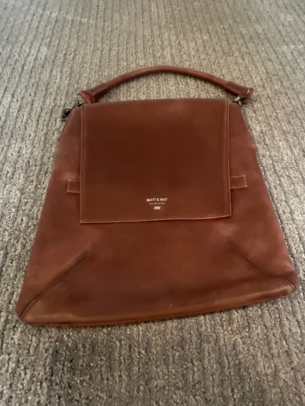 Matt & Nat Brown Vegan Leather Top-Handle Bag